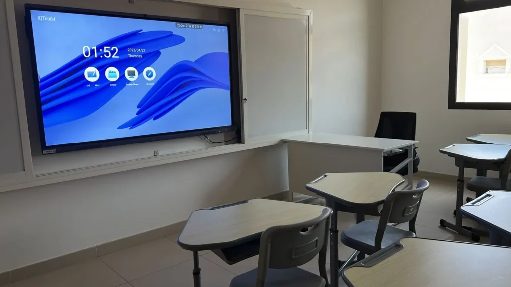 Interactive smart screen at JAD International Schools